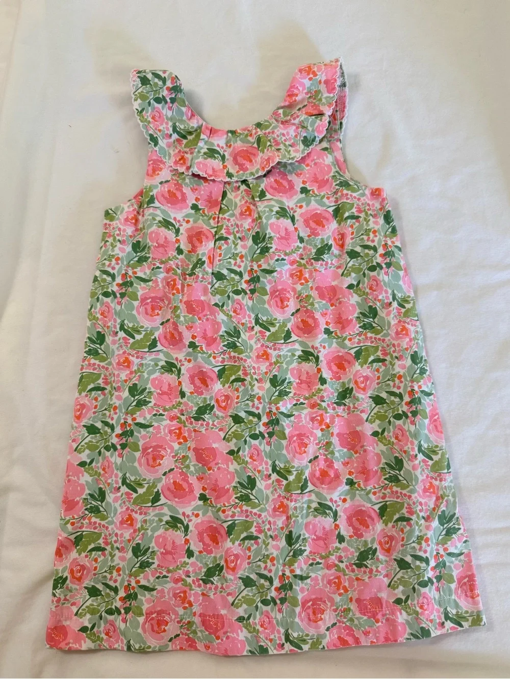 Lil Girls Mud Pie pink Floral dress size 4T